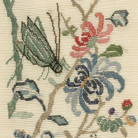 Embroidered silk gauze