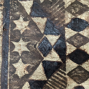 Pair Samoa Barkcloth Panels  late 19/early 20th century